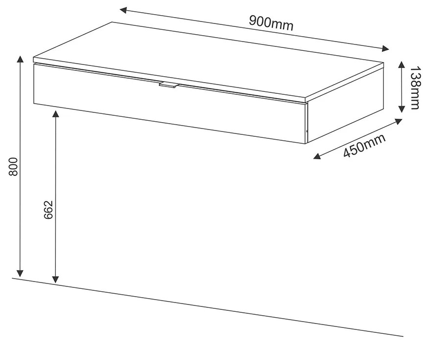 Penteadeira com Gaveta Suspensa para Quarto Decorativa PE2004 MPD Branca G69 - Gran Belo