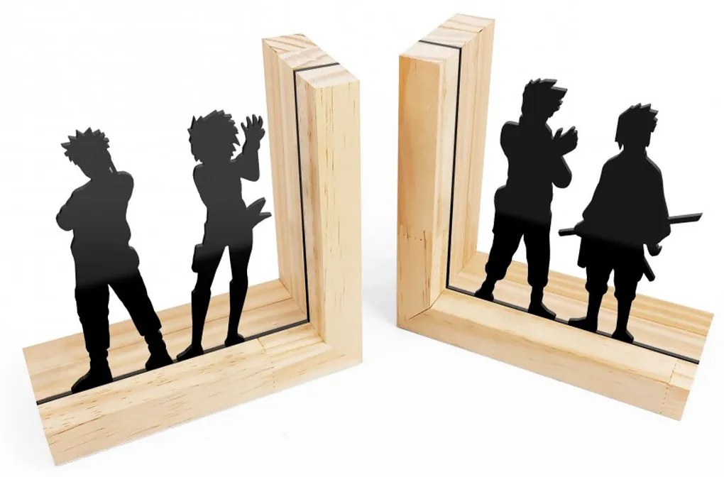 Aparador de Livros Naruto Shippuden Personagens Base Pinus