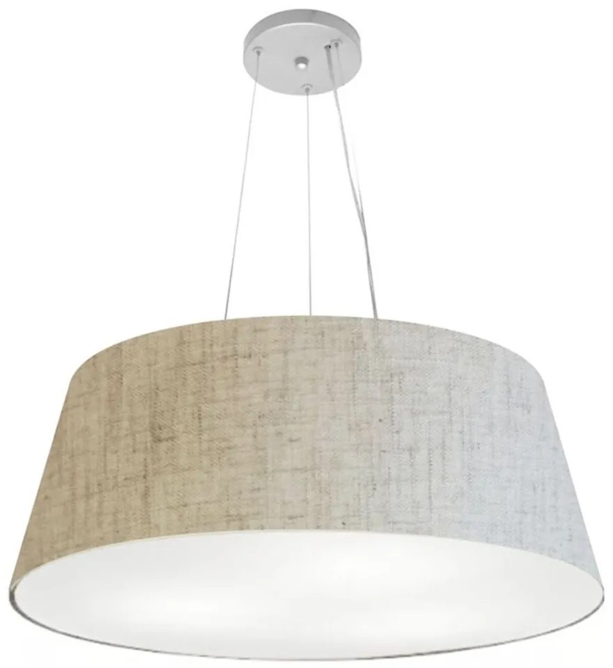 Lustre Pendente Cone Vivare Md-4072 Cúpula em Tecido 30/80x65cm - Bivolt