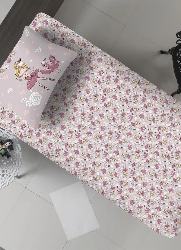 Jogo de Cama Bailarina Solteiro 2 Peças