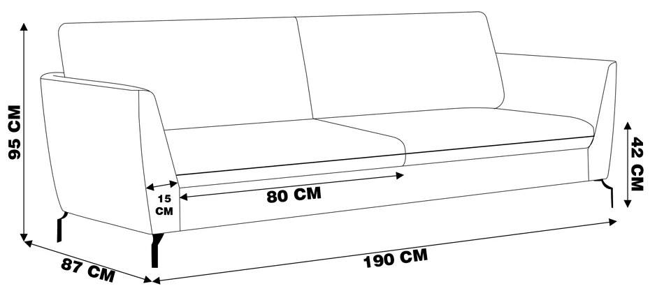 Sofá Decorativo Sala de Estar 190cm Olívia Suede Rosê G52 - Gran Belo