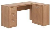 Mesa Para Escritório 2 Portas 3 Gavetas ME4100 Amêndoa - Tecno Mobili