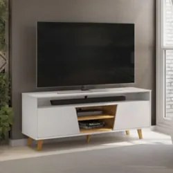 Rack Bancada de TV 60 Pol 150cm Elaine D04 Cedro/Bali - Mpozenato