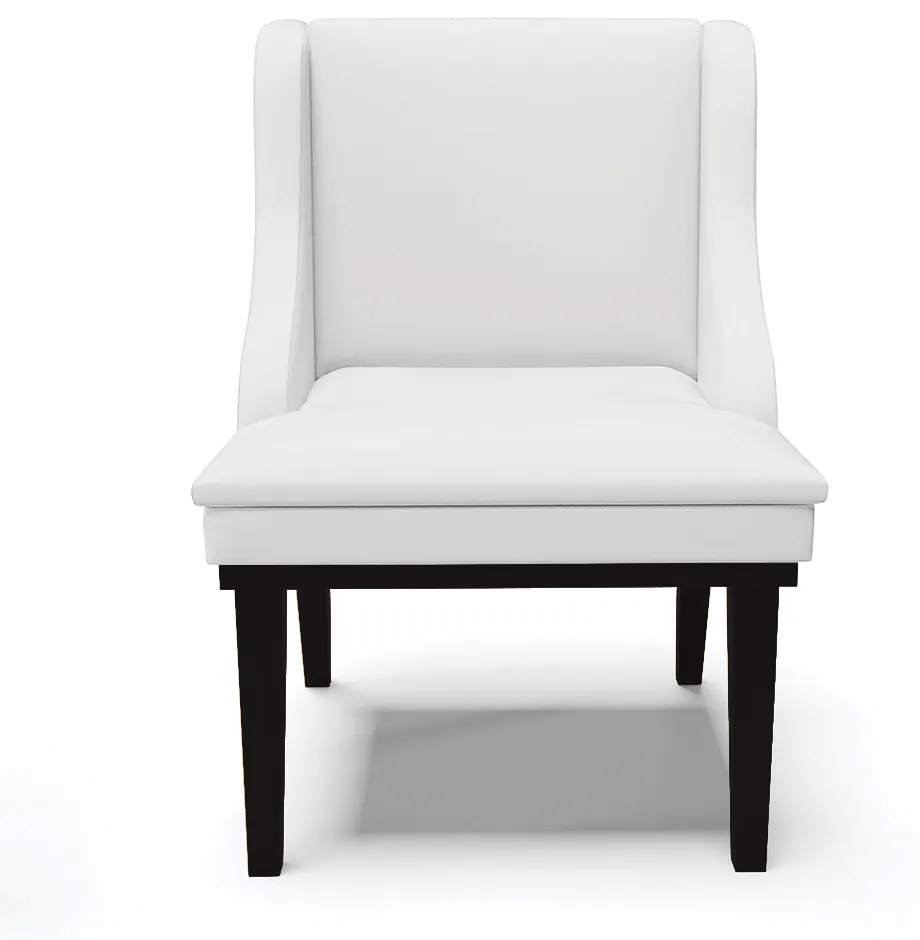 Kit 04 Cadeiras de Jantar Liz Corino Base Fixa Madeira Preto - D'Rossi - Branco