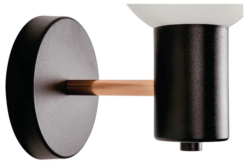 Arandela Nikko Ø12X18X15,5Cm C/ 1 Globos 1Xg9 / Haste Fixa / Globo Ø12... (FN-F - Fendi Fosco, AMBAR)