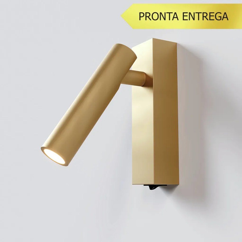 Arandela Focco Articulado 2,5X6,7X12Cm Led 2W 3000K Com Interruptor -... (BRANCO)