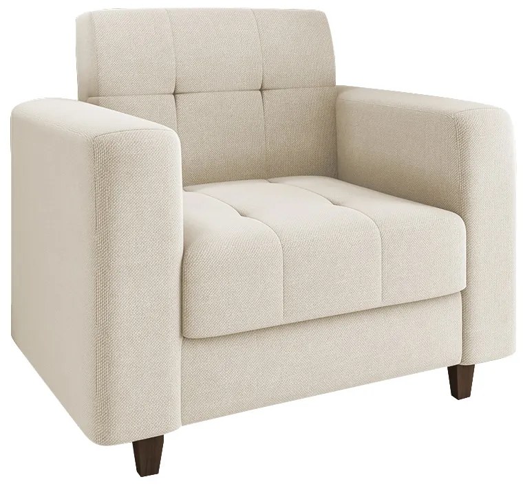 Sofá 2 Lugares e 2 Poltronas Pé Madeira Tabaco Arezo Linho D01 - D'Rossi - A19 Bege