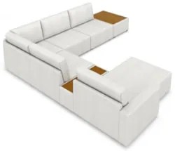 Sofá de Canto Chaise 5 Lugares 290cm Bristol Z32 Linho Cru   - Mpozena