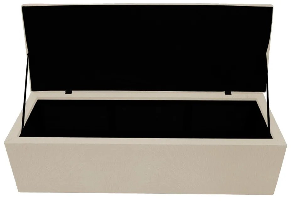 Calçadeira Copenhague 140 cm Casal Suede Bege - ADJ Decor