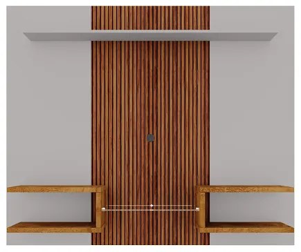 Painel Atlas Off White/Naturalle Ripado – Bechara Móveis