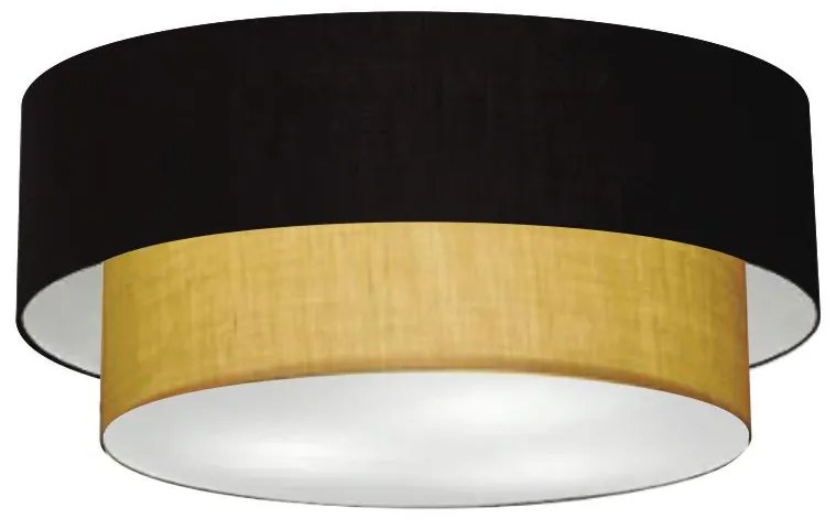 Plafon Para Quarto Cilíndrico SQ-3021 Cúpula Cor Preto Palha