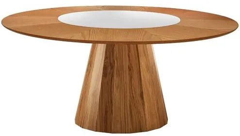 Mesa Akira Tampo Cinamomo Vidro Central Off White 160cm - 66702 Sun House