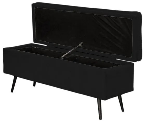 Kit Cabeceira 160cm Calçadeira Baú Casal 140cm Conforto Suede Preto -Sheep Estofados - Preto