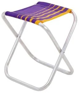 Banqueta de Praia Tramontina Fiji em Alumínio com Assento Roxo e Amarelo