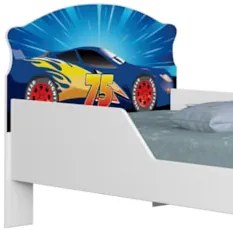 Mini Cama Infantil 148x68cm Proteção Lateral Carro Azul Z53 - Mpozenat