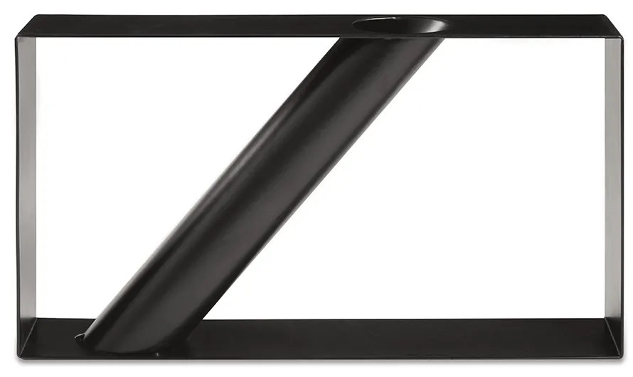 Vaso Decorativo Geometrico Em Metal Preto 15,5x28,5 cm M02 - D'Rossi