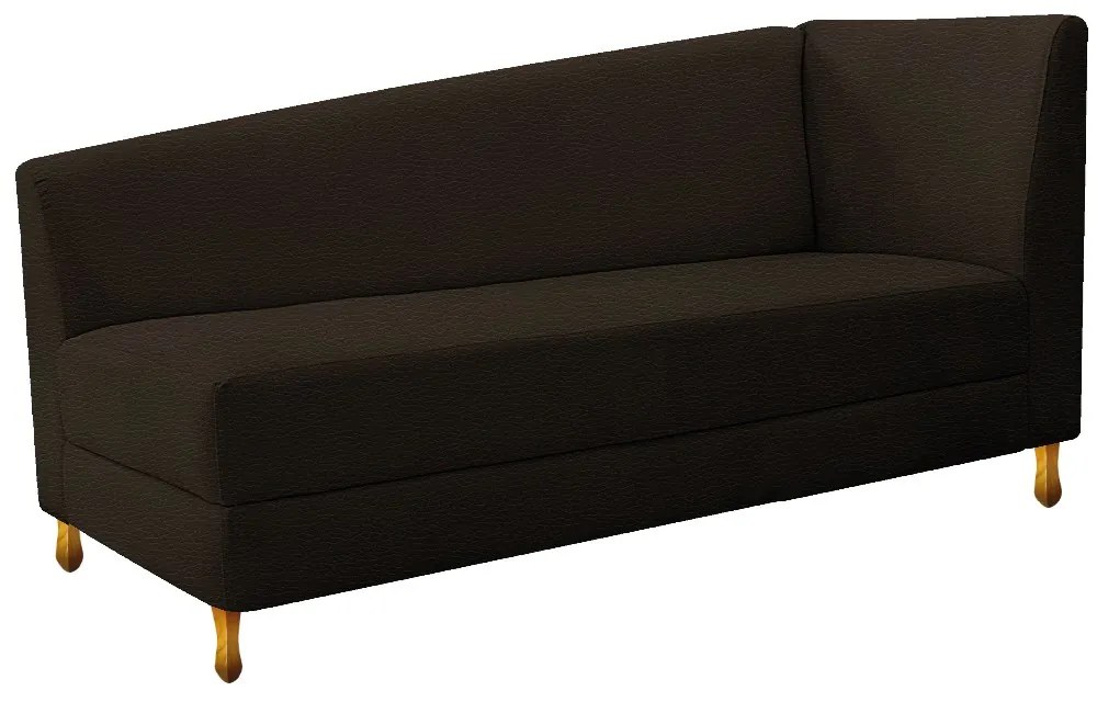 Recamier Valéria 160cm Lado Esquerdo Corano Marrom - ADJ Decor