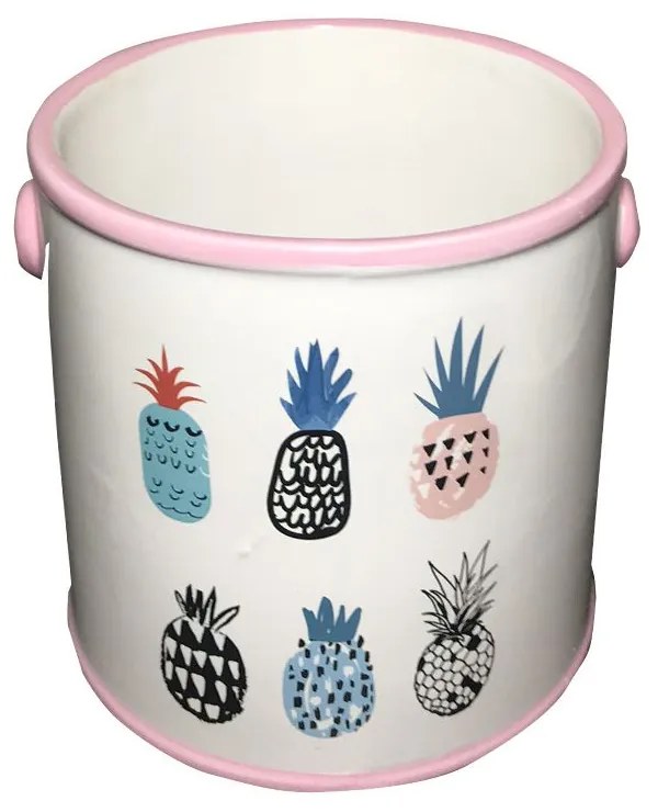 Vaso Decorativo em Cerâmica com Alça 12cm - D'Rossi