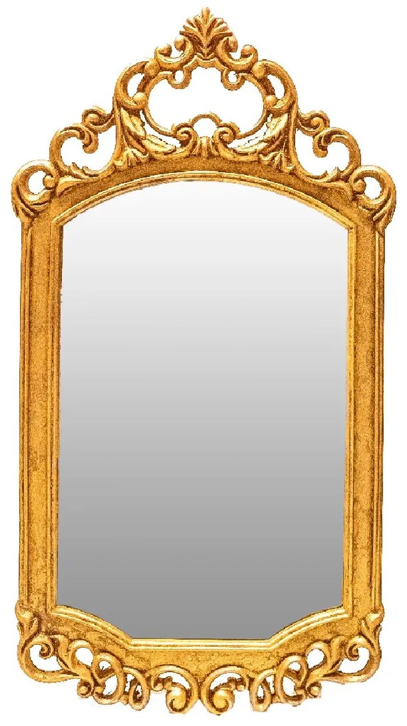Espelho Chateau Retangular - Dourado Envelhecido Kleiner