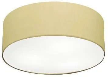 Kit Plafon Cilíndrico Md-3005 e Pendente Md-4019 Cúpula em Tecido 40cm Algodão Crú - Bivolt
