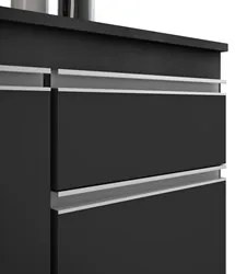 Cozinha Modulada 6 Módulos Composição 8 Preto - Lumil Móveis