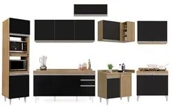 Armário de Cozinha Modulada de Canto 8 Peças CP08 Balcão com Tampo Cas