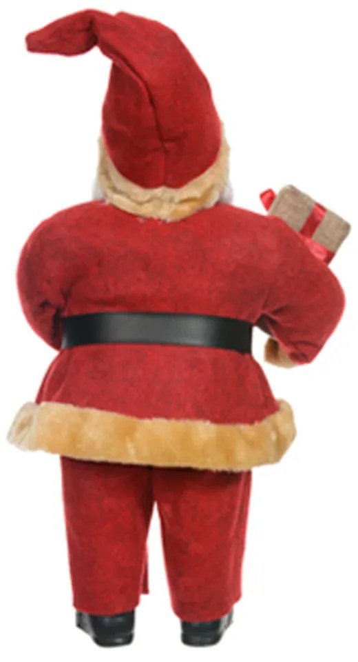 Papai Noel Decorativo com Led Vermelho e Bege 30x15 cm F04 - D'Rossi