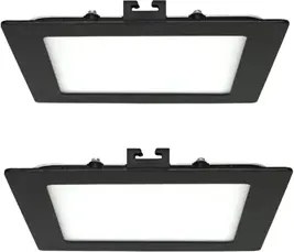 Kit 2 Plafons LED Embutir Quadrado Preto 12W 6000K