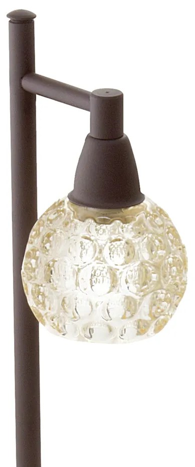 Abajur Bolinha Haste 12X11X44Cm Metal E Vidro Cristal Ø8Cm 02Xg9 | Old... (COBRE FOSCO, CLEAR (TRANSPARENTE))