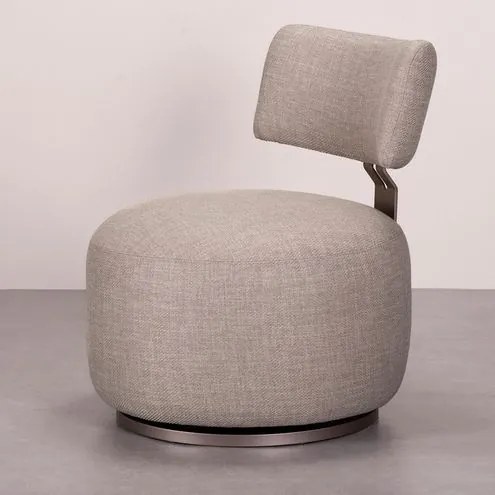 Poltrona Amore Giratória Trama Granola Base Bronze - 78194 Sun House