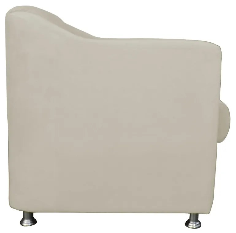 Poltrona Decorativa Cecilia Suede Bege