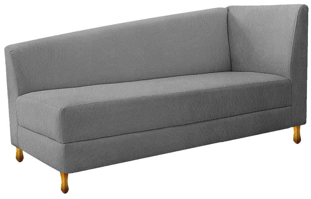 Recamier Valéria 160cm Lado Esquerdo Suede Cinza - ADJ Decor