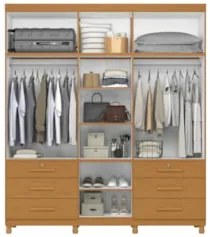 Guarda Roupa Casal 201cm 11 Portas Thony A02 Cinamomo - Mpozenato