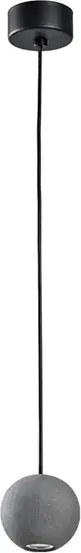 Pendente Led Metal 4W Preto 3000K Somut