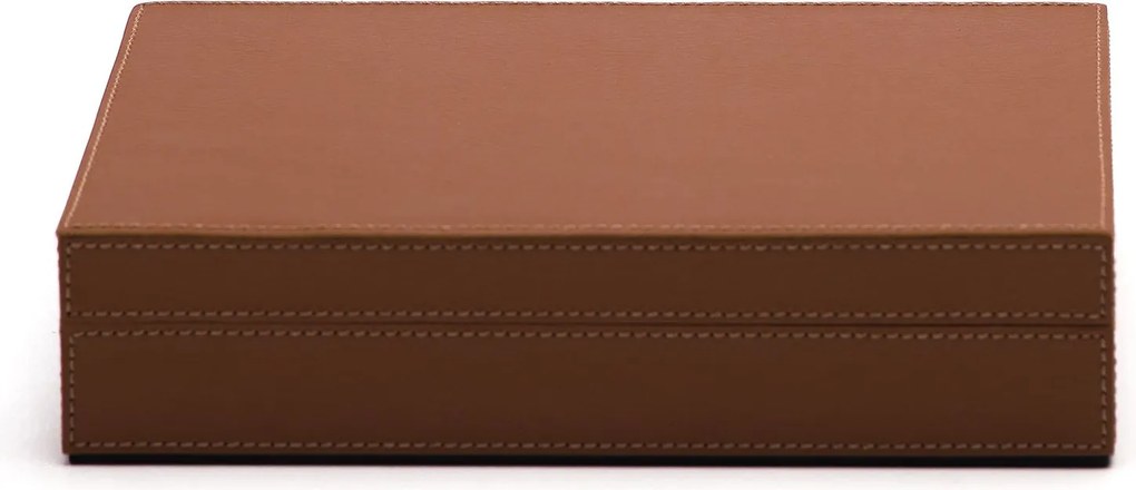 Caixa Porta Joias Sottile Casa em Couro PU Havana M