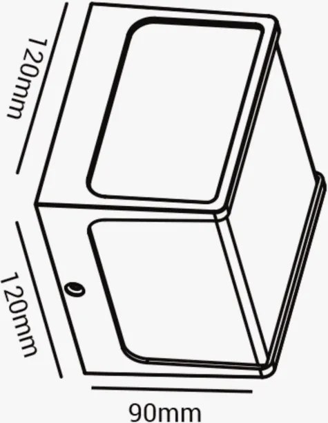 Arandela New Home 12X12X9 Led 8W 3000K Ip65 Branco - Opus Hm 81744