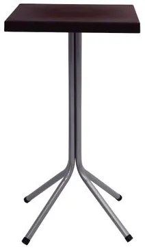 Mesa Quadrada Tramontina Sigma Alta 59x106 cm Marrom Polipropileno e Base em Aço Carbono