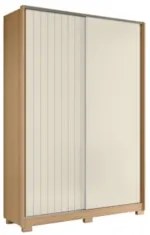 Guarda Roupa Solteiro 160cm Rizatto Flex A02 Off/Titanium - Mpozenat