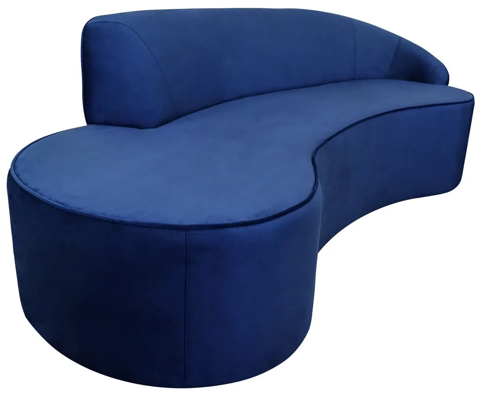 Sofá 3 Lugares Eros D07 Curvo 210cm Braço Direito Veludo Royal - D'Rossi