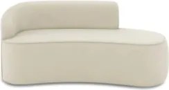 Sofá 3 Lugares 180cm Wendi e Poltrona Steve Veludo Bege I01 - Mpozena