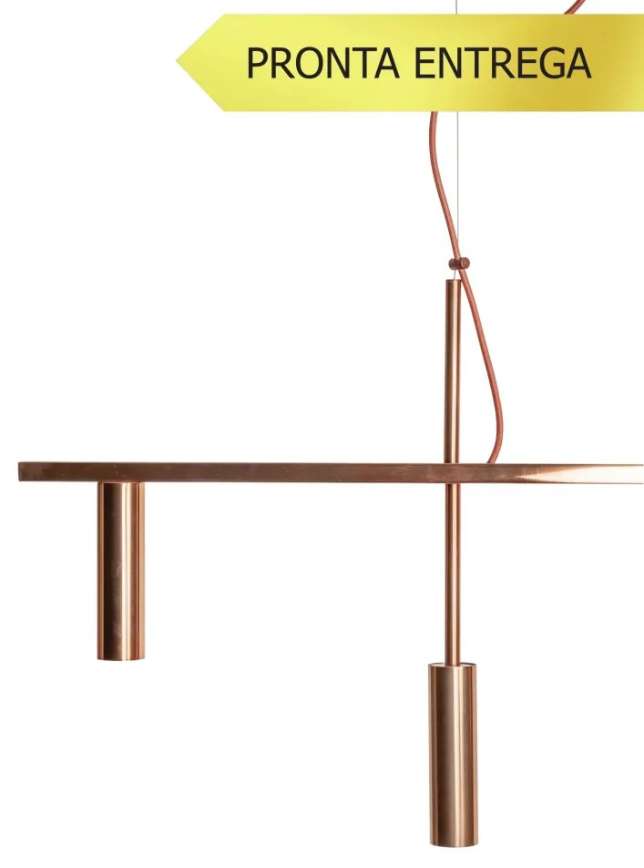 Pendente Platinum Linear 3,8X44,5X130Cm 7Xmr11 - Usina 16930/130 (CB-V - Cobre Escovado Verniz)