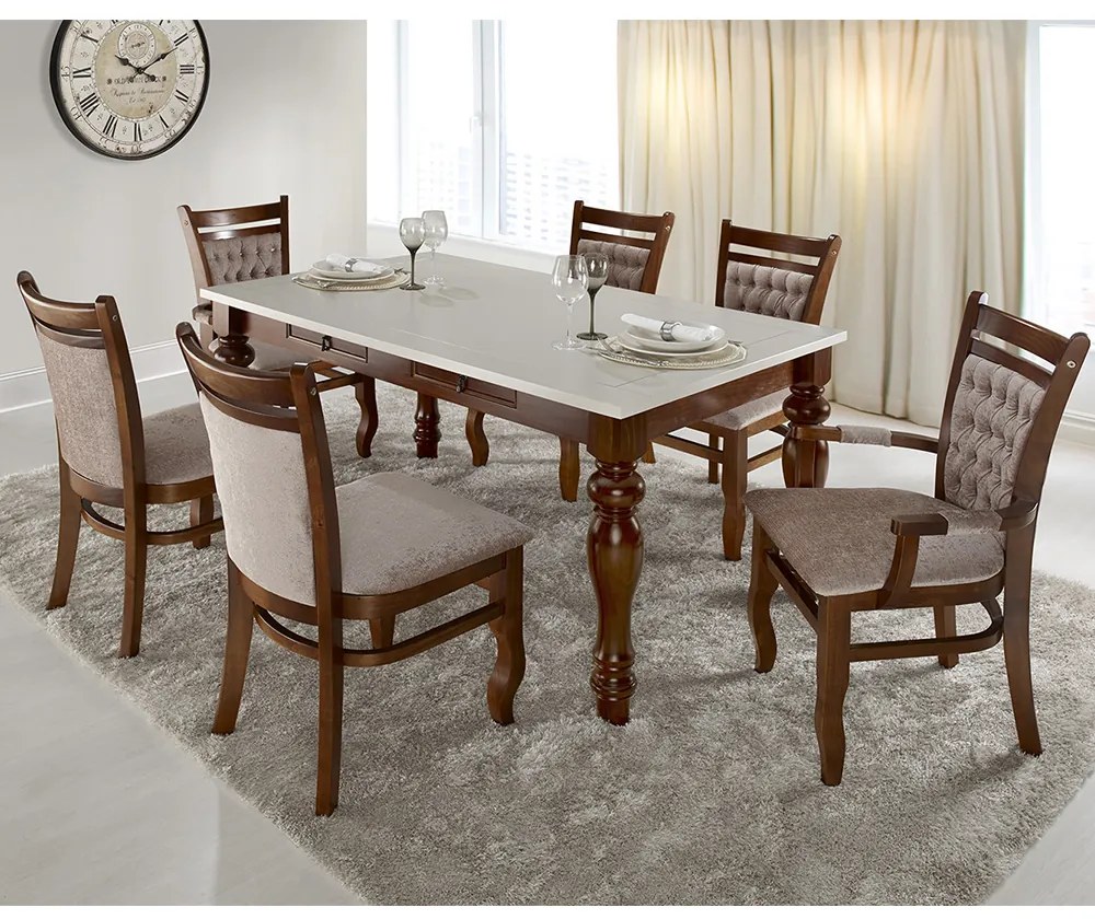 Conjunto de Jantar Roma 200cm x 100cm -