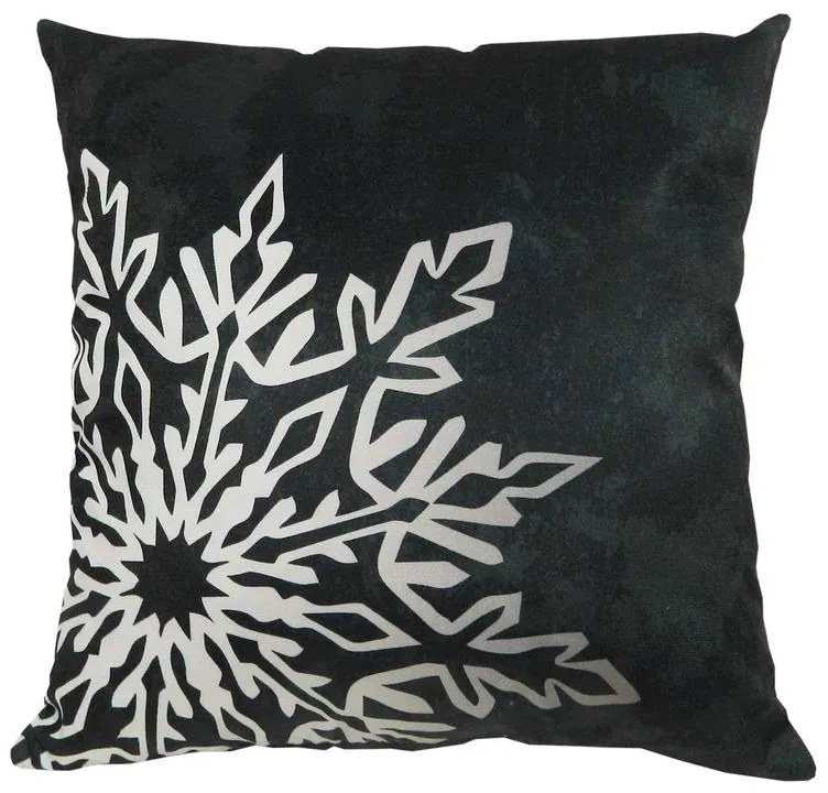Capa de Almofada Natalina de Suede em Tons Prata 45x45cm - ANT-0117 - Somente Capa