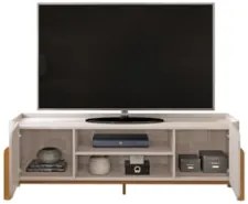 Rack Bancada de TV 65 Pol 180cm Chest D04 Off White/Cedro - Mpozenato