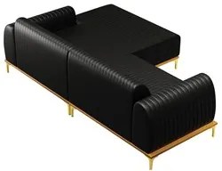 Sofá 245cm 4 Lugares com Chaise Direito Pés Gold Molino B-159 Corano P