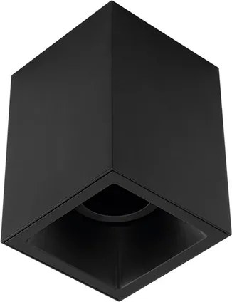 Plafon Sobrepor Aluminio Preto 16,10Cm Square Out