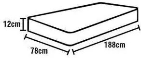 Colch�O Solteiro De Espuma D20 88 X 188 X 12 Orthovida