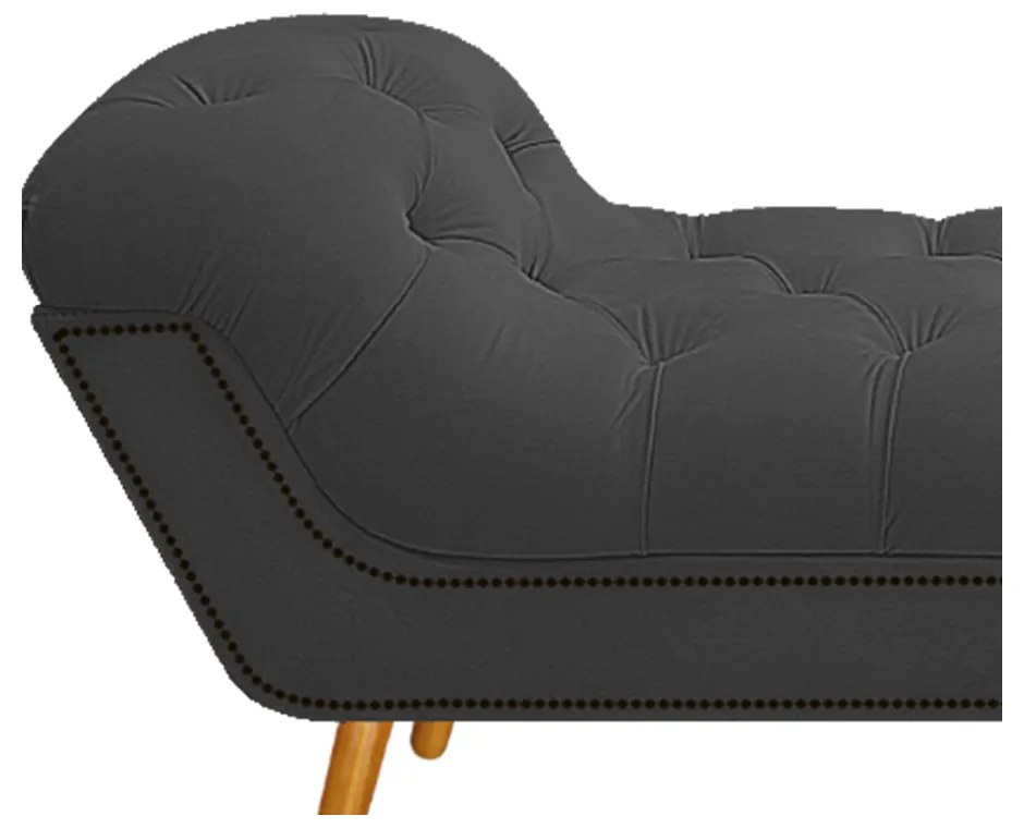 Calçadeira Estofada Veneza 140 cm Casal Corano Cinza - ADJ Decor