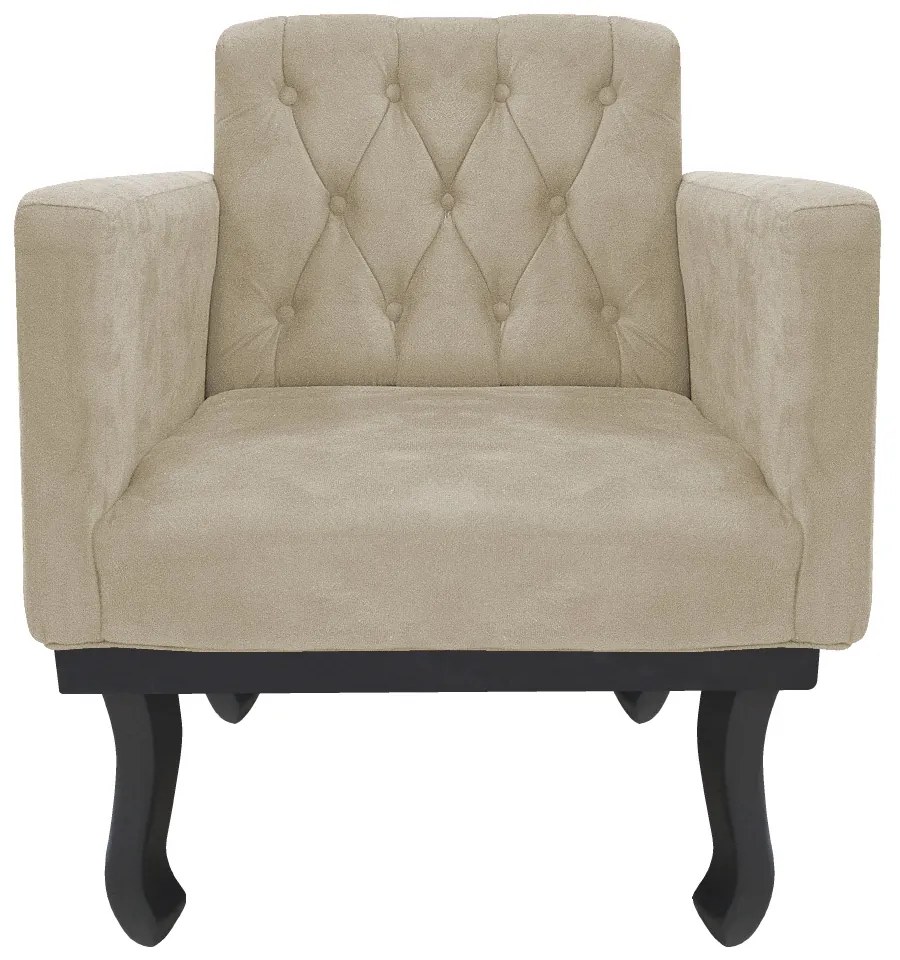 Kit Diva Recamier Azura 185cm Lado Esquerdo e 02 Poltronas Classic Suede - ADJ Decor