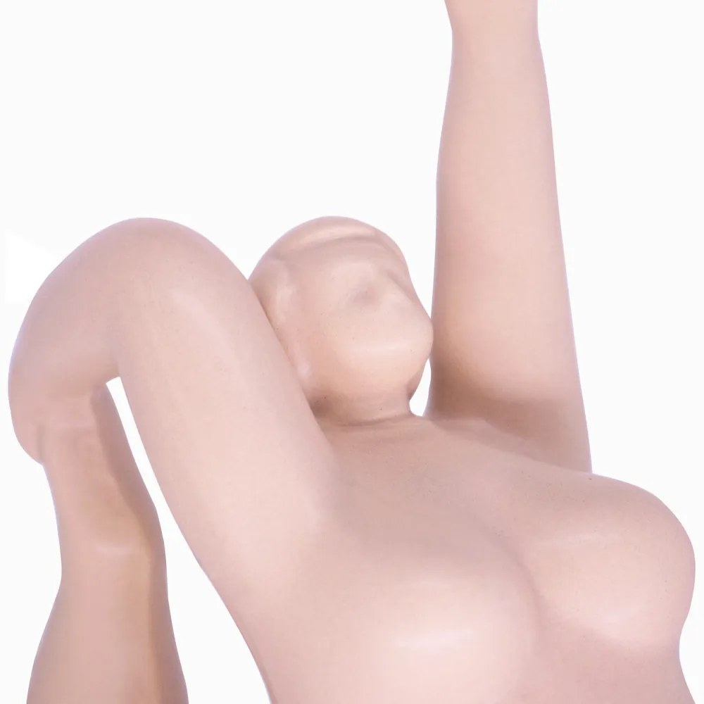 Enfeite Decorativo Yoga Rosa Em Cerâmica Estilo Nórdico 22,3 Cm - D'Rossi